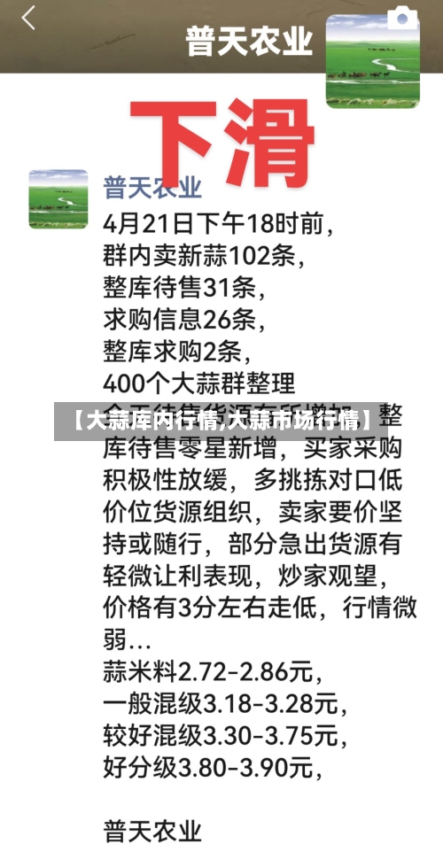 【大蒜库内行情,大蒜市场行情】