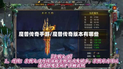 魔兽传奇手游/魔兽传奇版本有哪些