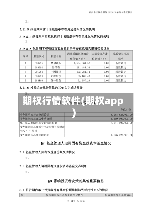 期权行情软件(期权app)